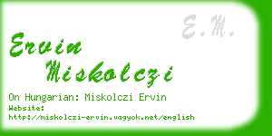 ervin miskolczi business card